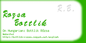 rozsa bottlik business card